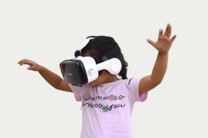 Girl in VR googles
