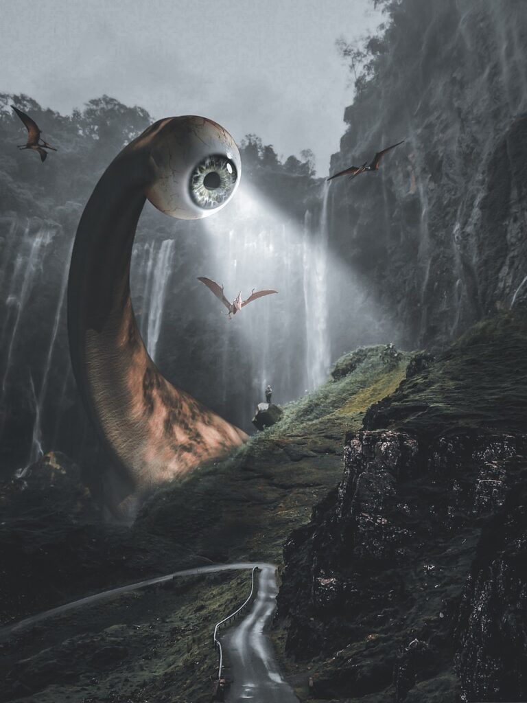 VR dinosaur eye