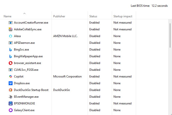 Startup Apps